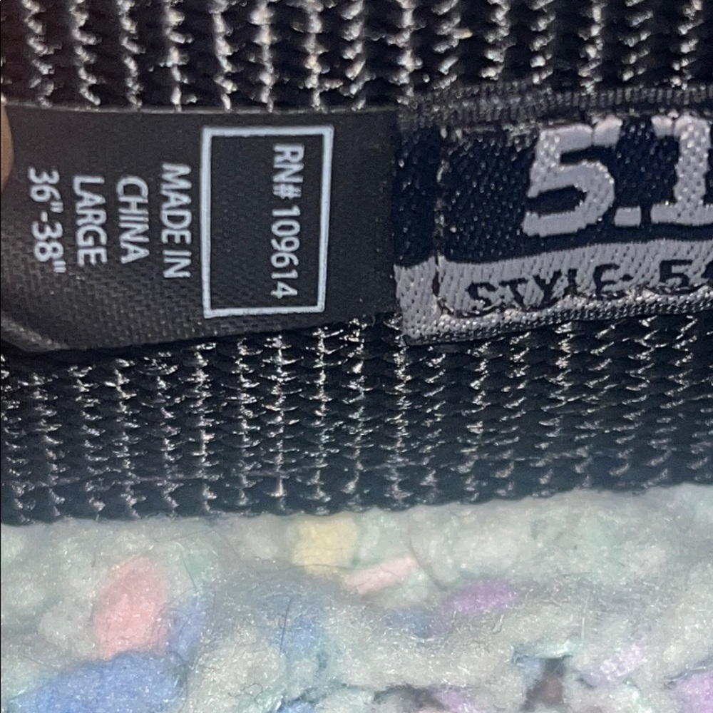 5.11 tactical Black Adjustable Belt - Picture 5 of 5
